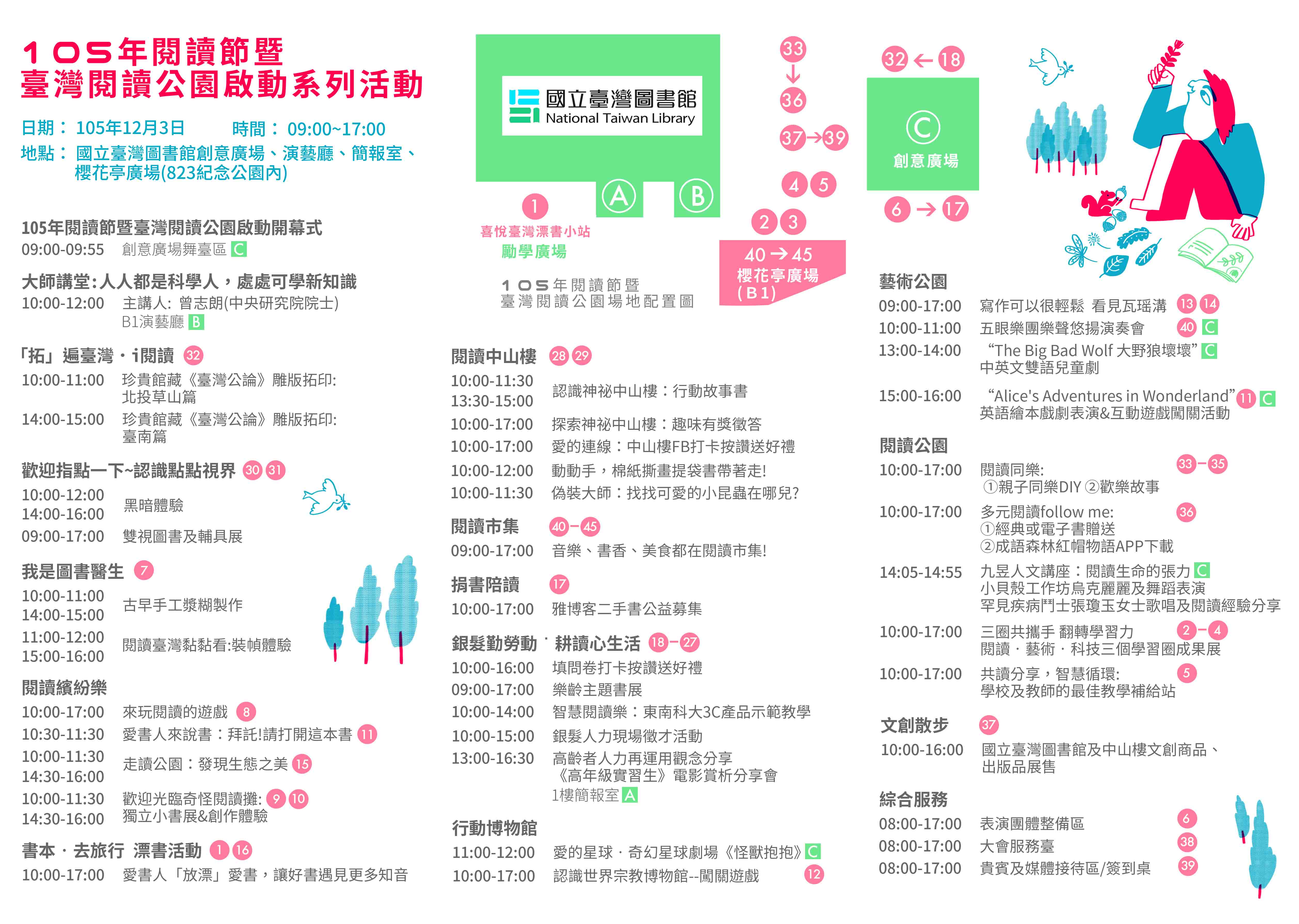 105年臺灣閱讀節暨臺灣閱讀公園啟動系列活動DM(二)相關圖片
						