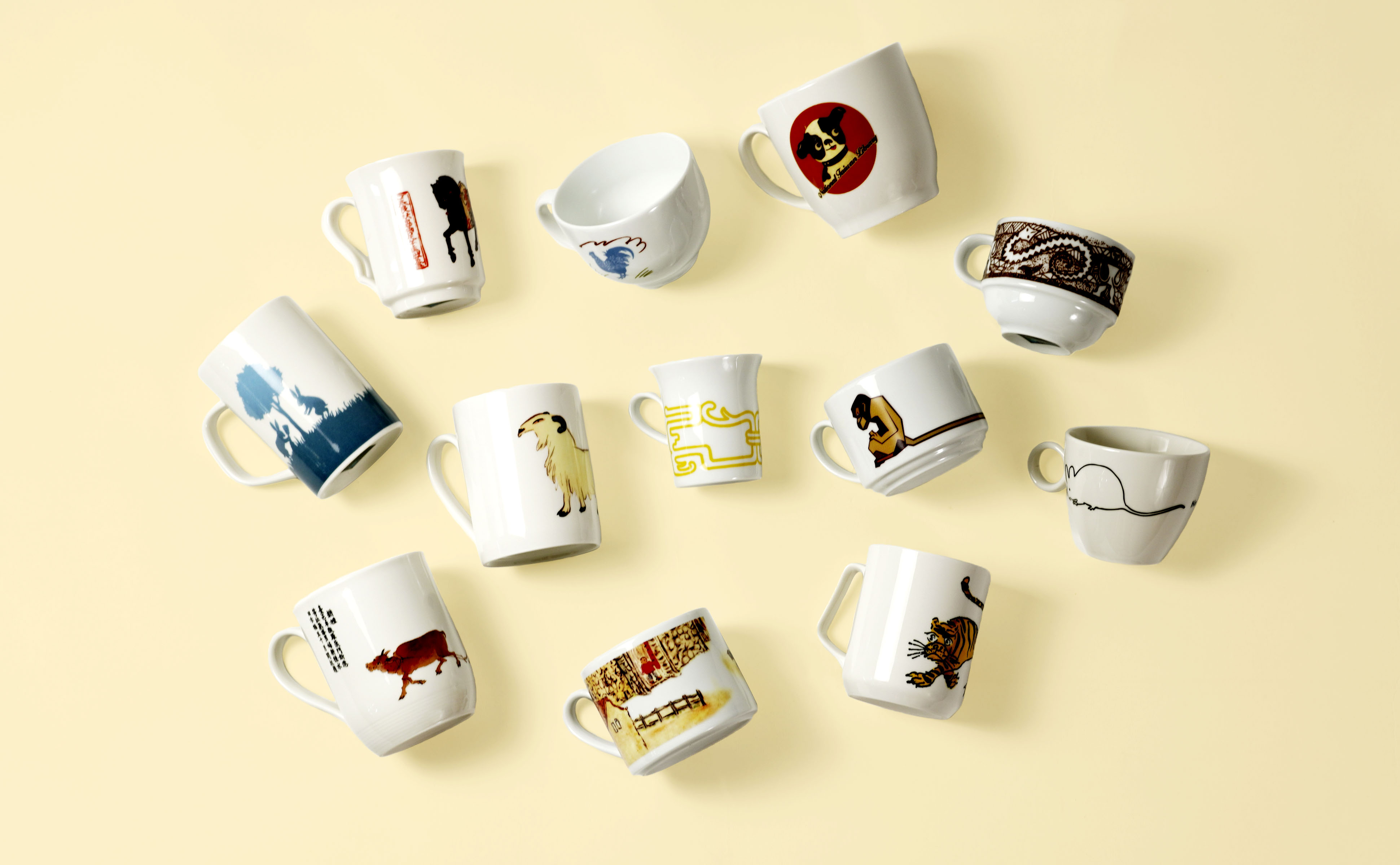 本書封面照片-十二生肖系列杯-全套（12個）Chinese Zodiac Mug SET(12)